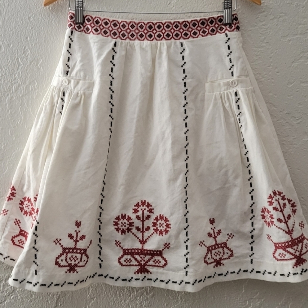 Anthropologie Lithe Corduroy Skirt Size 6